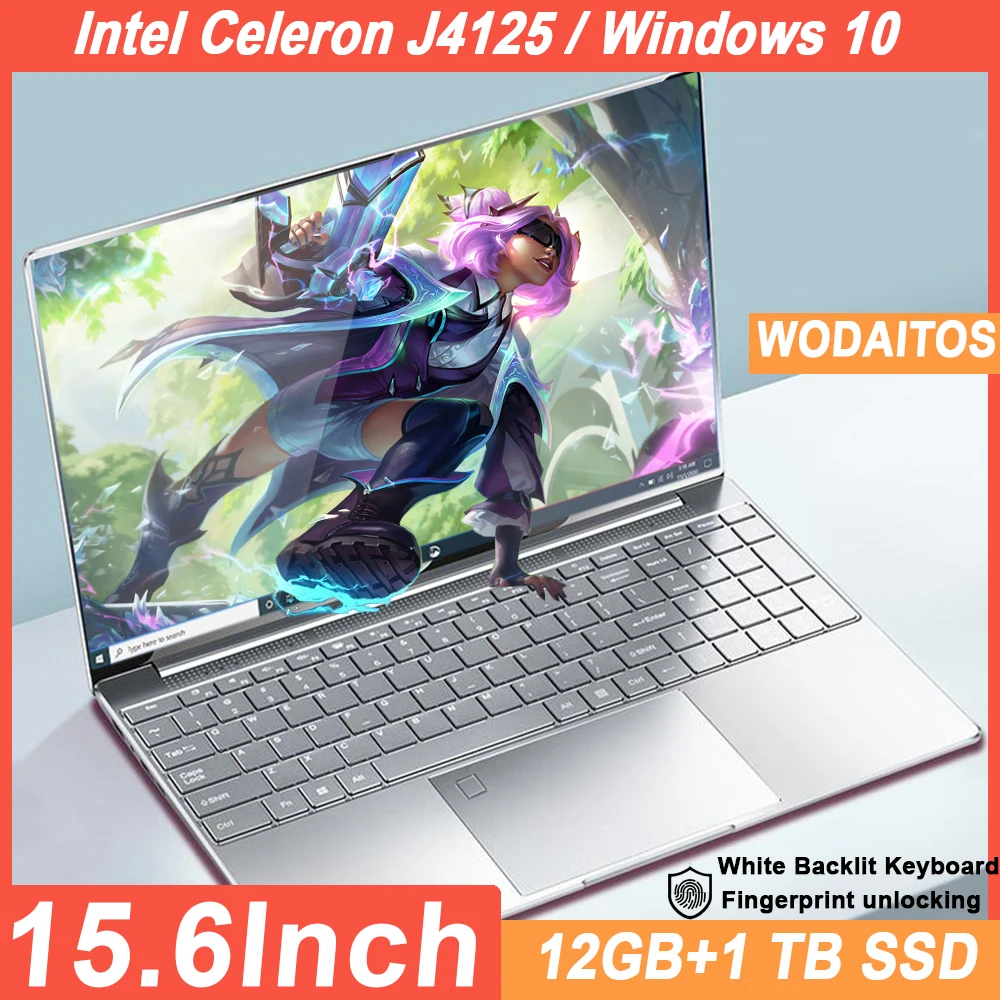 Dropshipping 15.6inch New Cheap Laptops 12GB 1TB SSD Computador Intel Windows 10 Notebook Student Office Gaming Laptop PC