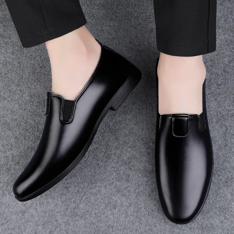 

Модные деловые классические мужские туфли, официальная обувь, Мужская модная Высококачественная кожаная обувь для мужчин, лоферы
