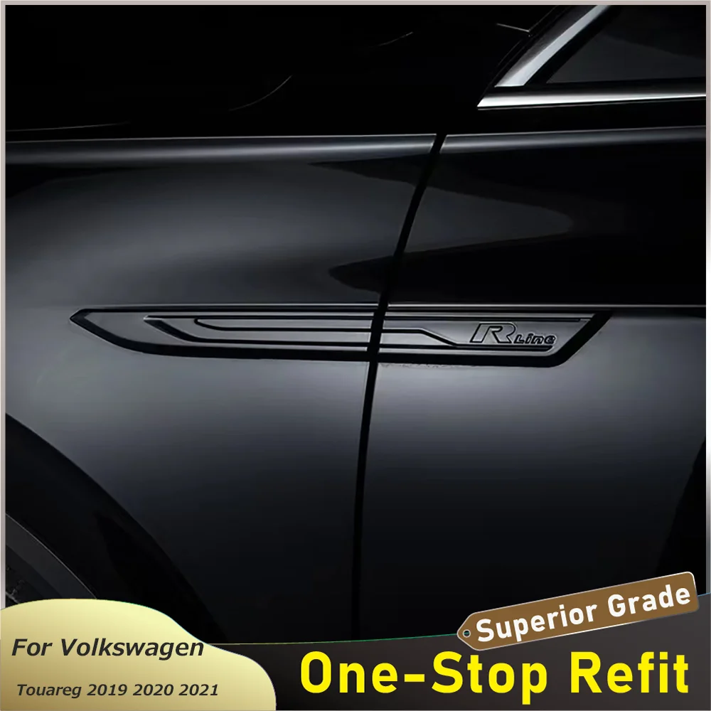 

For Volkswagen Touareg 2019 2020 2021 Side Wing Fender Badge Emblem Sticker Car Body Fender Side Label Sticker 4Pcs/Set