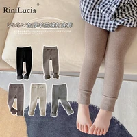 rinilucia boys girls leggings stretch winter children solid pants for kids elastic waist cotton knitting leggings trousers