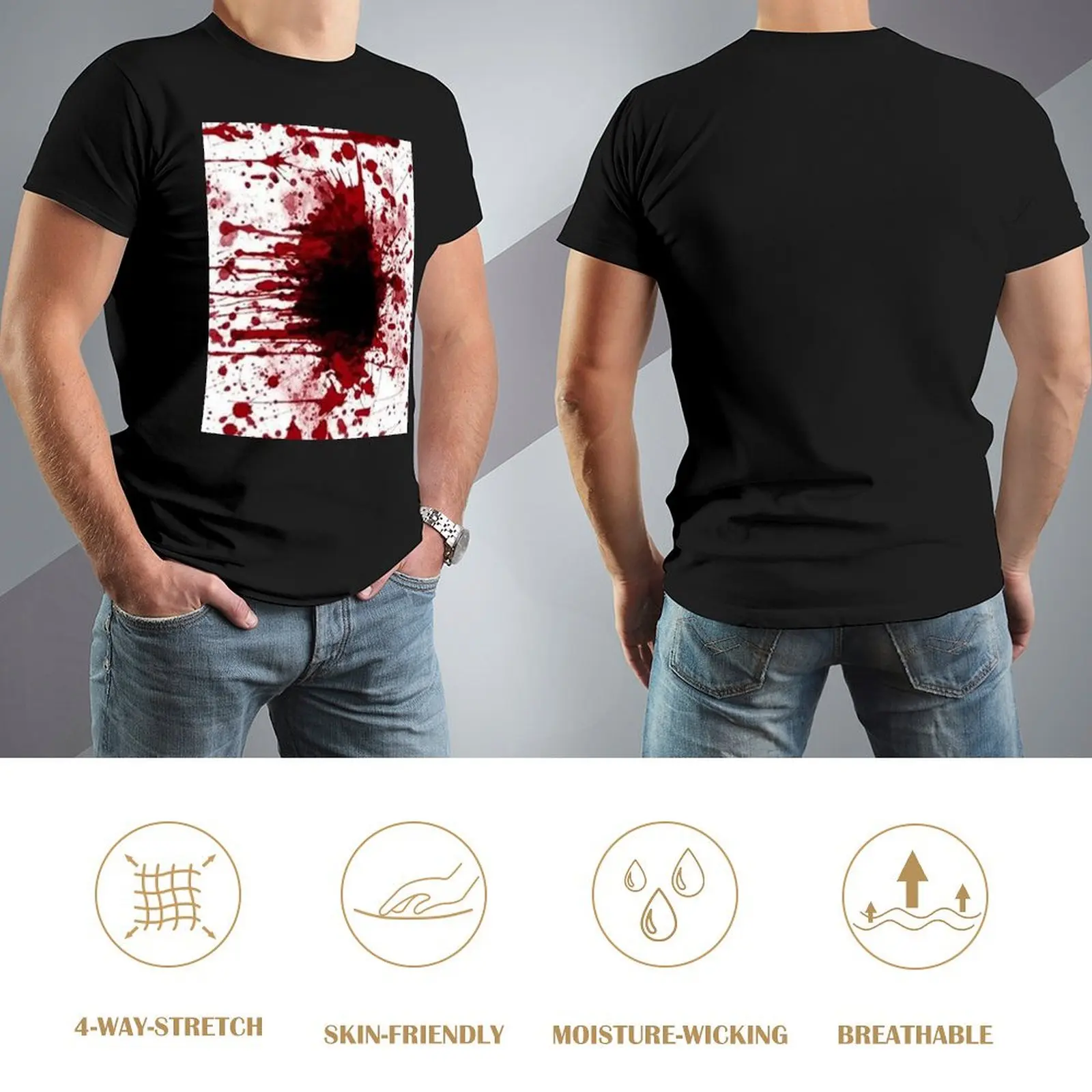 Футболка Blood Splatter Apparel футболка большого размера с рисунком мужская одежда