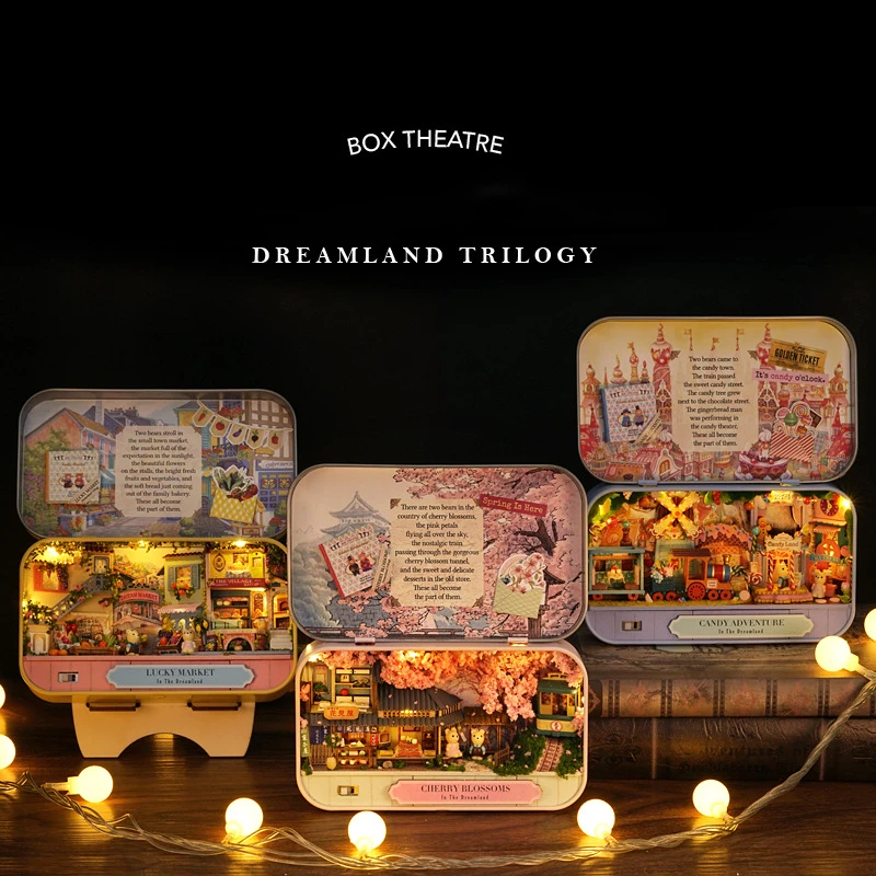 

DIY Miniature Landscape Tin Box New Box Theater Dreamland Trilogy Small Ornaments And Miniature Model