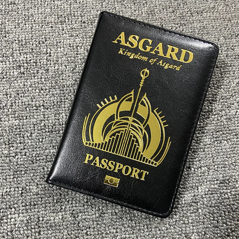 Фото Asgard скандинавские мифологические обложки для паспорта, искусственные Викинги, держатель для паспорта, дорожный кошелек, Прямая поставка №4