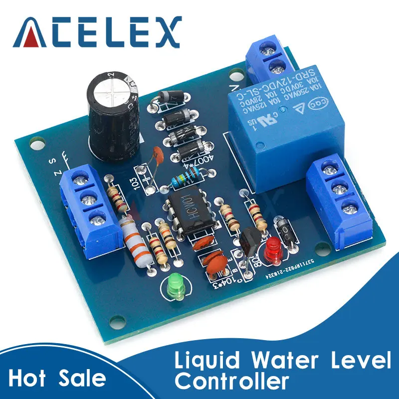 

9V-12V Liquid Water Level Controller Sensor Automatic Pumping Drainage Water Level Detection Water Pump Control Circuit Board