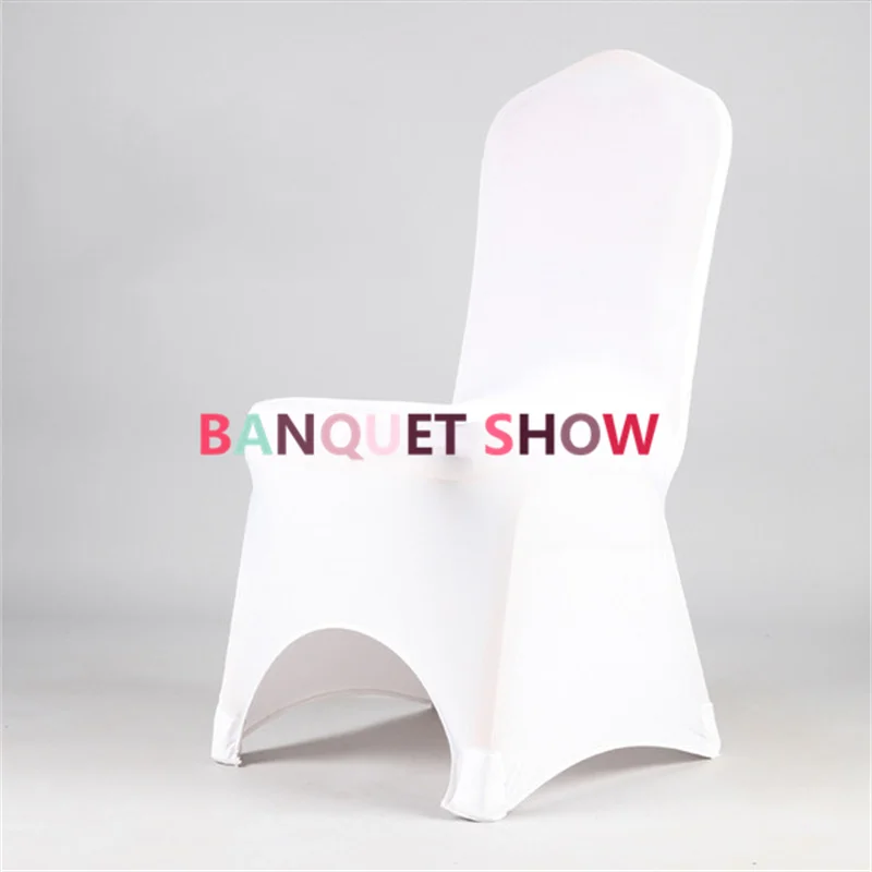 

Arch Front Thick Poly Banquet Chair Cover Stretch Spandex Covers For Wedding Event Hotel Dinner Decoration