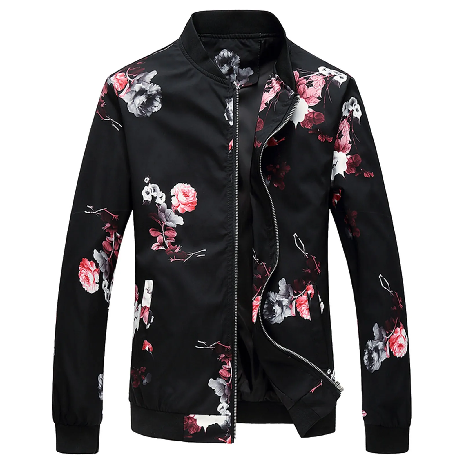 

Men's Autumn And Winter Fashion Print Long Sleeve Men's Jacket Casual Jacket down Jacket Men