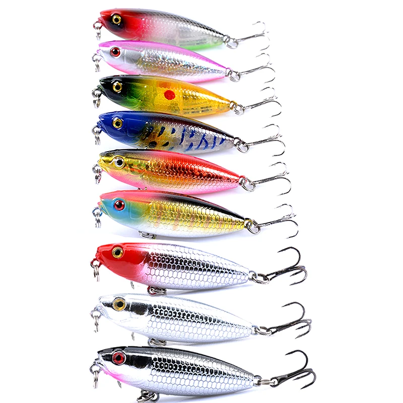 

1Pc Fishing Lure Bait Imitation Bait Electroplating Floating Pencil Bait 5.9Cm/6.9G False Bait Hard Bait Fishing