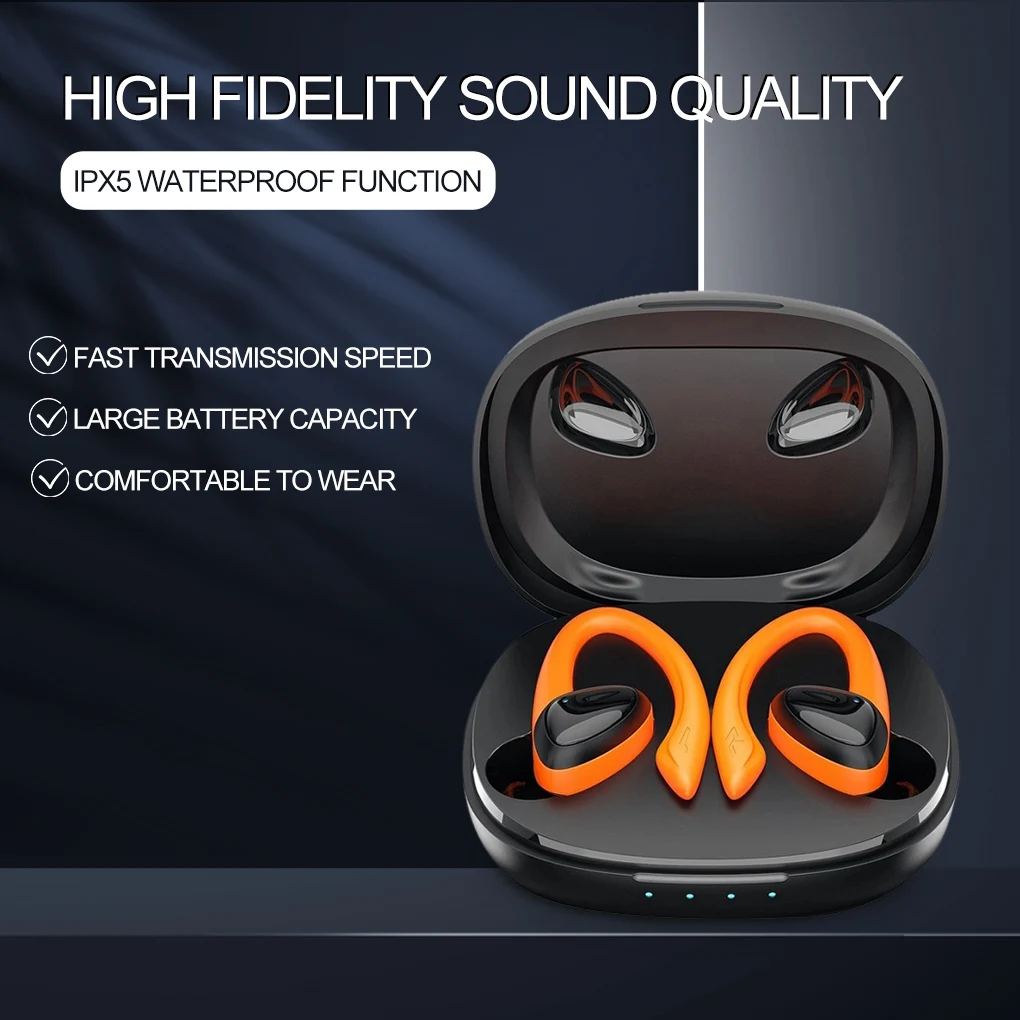 Беспроводные наушники-крючки V5.1 IPX5 зеленый