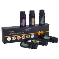 6pcsset 100 pure natural aromatherapy oils kit 10ml for humidifier diffuser aromatherapy water soluble fragrance oil massage