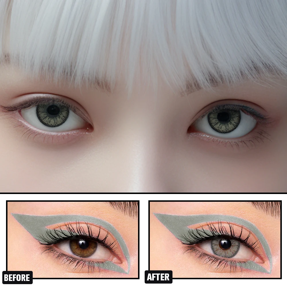 VISUASHOW Новые 1 пара цветных контактных линз на половину года цветные контактные