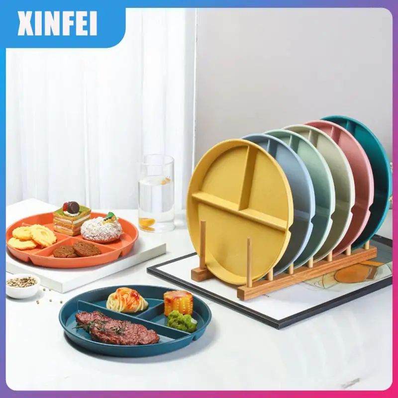 

Portable Dining Practical Simple Dinner Plate Round Micro-wave Oven Household Reusable Wheat Straw Fashion Safety Durable