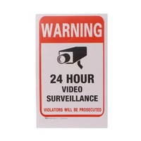 new hot 15pcs waterproof sunscreen pvc home cctv video warning decal signs surveillance 2022 sticker camera alarm security b7t3