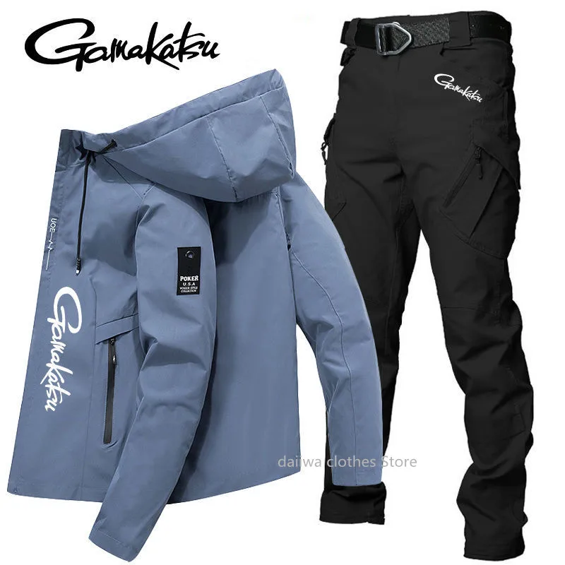 

Летняя походная одежда Gamakatsu, Мужская тонкая одежда для рыбалки, уличные комплекты с несколькими карманами, осенняя одежда, спортивные курт...
