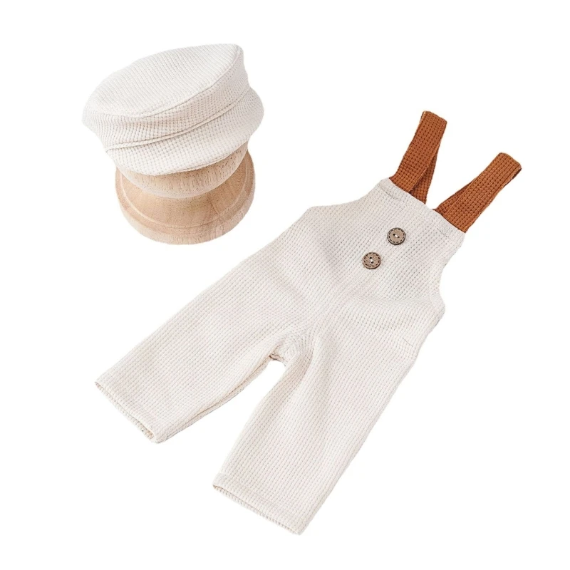 

Baby Boys Photography Clothes Infant Photo Props Little Gentalman Hat with Jumpsuits Baby Photoshoot Clothing Set
