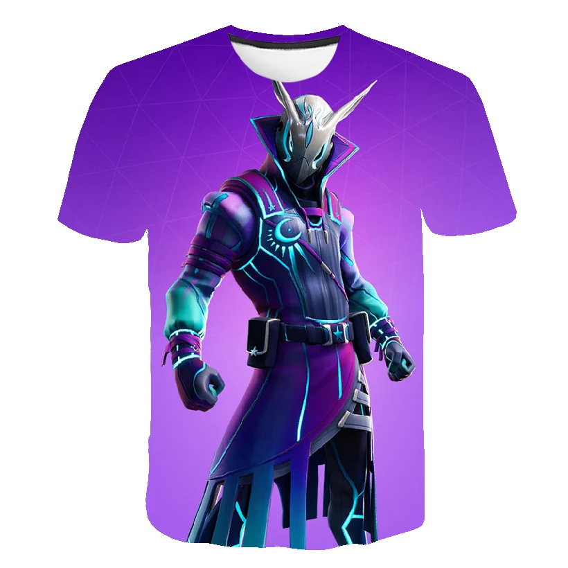 

3D футболки для мальчиков и девочек, детская одежда для видеоигр с мультяшным рисунком в стиле Харадзюку, Летняя короткая футболка большого ...