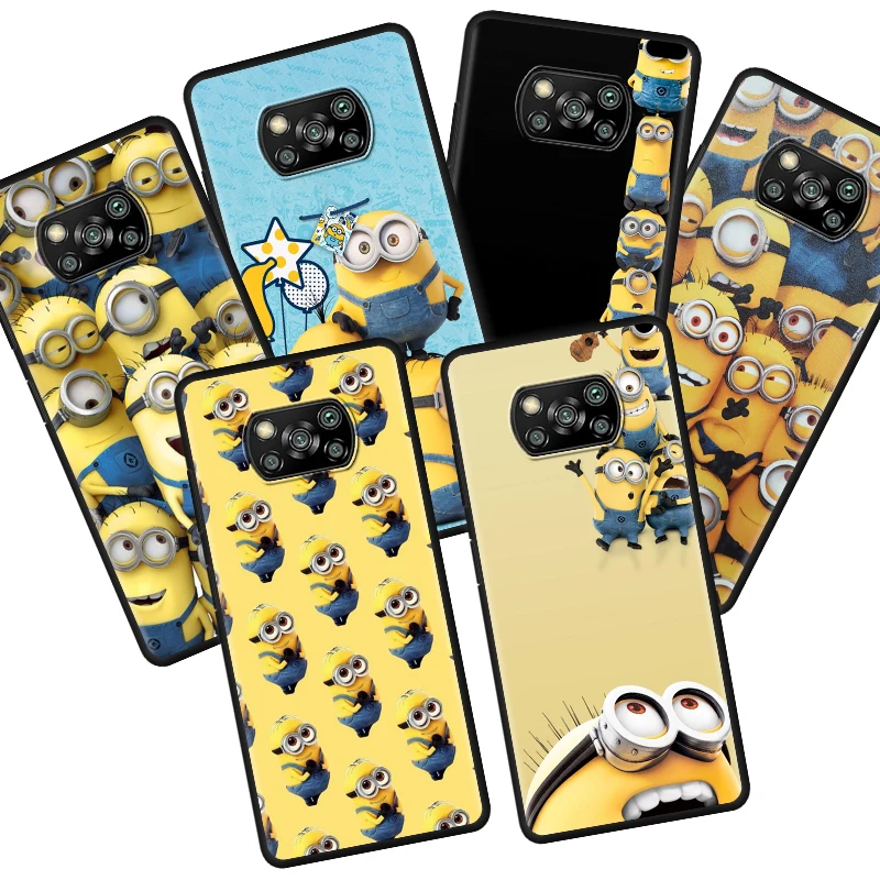 

Cover Case for Xiaomi Poco X3 X4 F3 M4 M3 F2 F1 Pro NFC 5G Mi X3nfc Trend Armor Casing Matte Bag Despicable Me Minions Cute