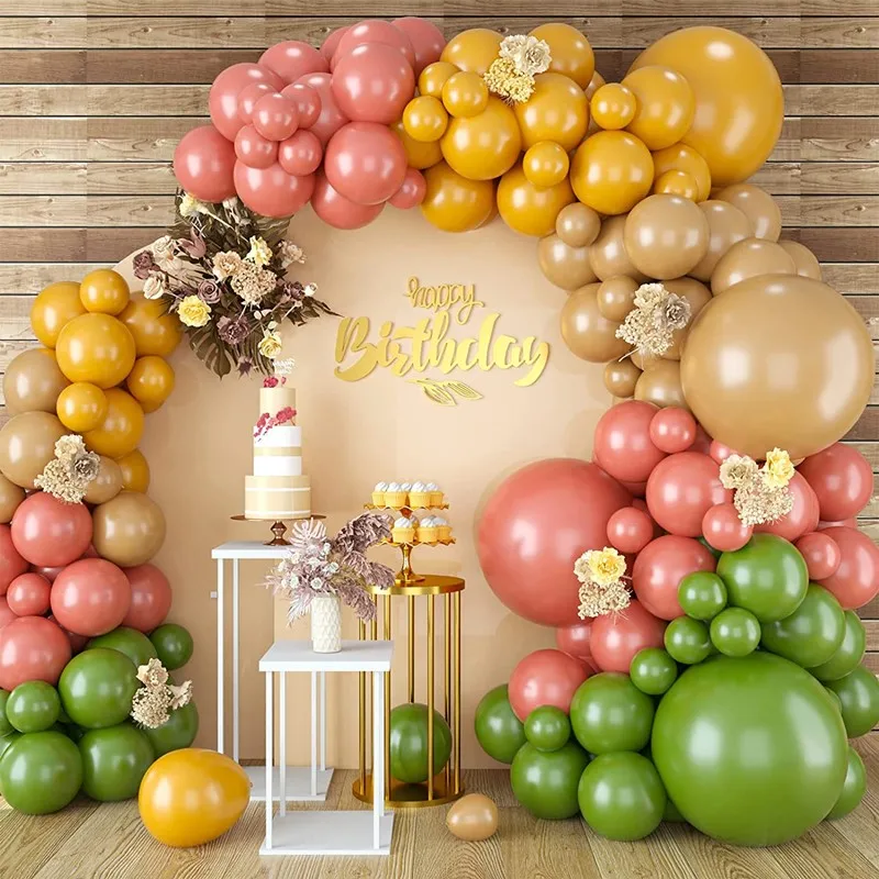 Macaron Green воздушные шары-гирлянды с золотыми конфетти шары из латекса набор для