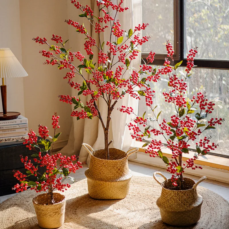 Имитация богатых фруктов падуба в китайском стиле искусственные цветы для