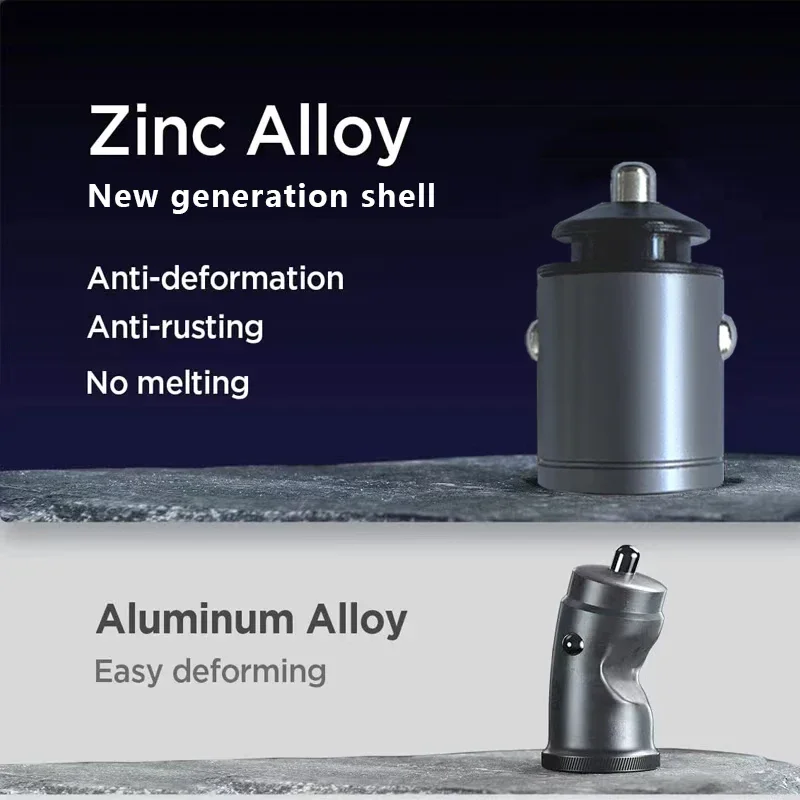 Миниатюрное автомобильное зарядное устройство USB LOYEUANR высота 31 мм мощность 200 Вт