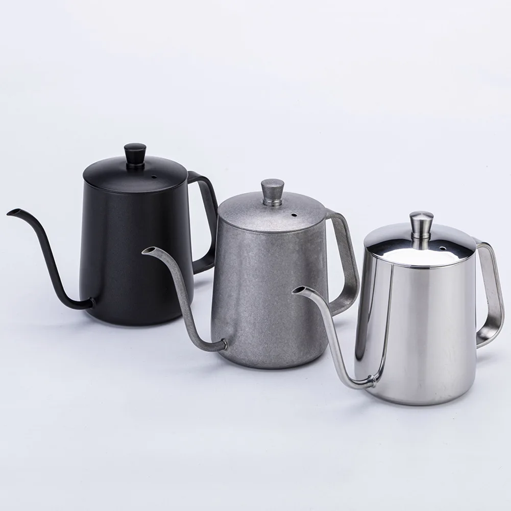 

350/600ML Long Narrow Spout Coffee Pot 600ML Stainless Steel Gooseneck Kettle Hand Drip Kettle Pour Over Coffee Tea Pot
