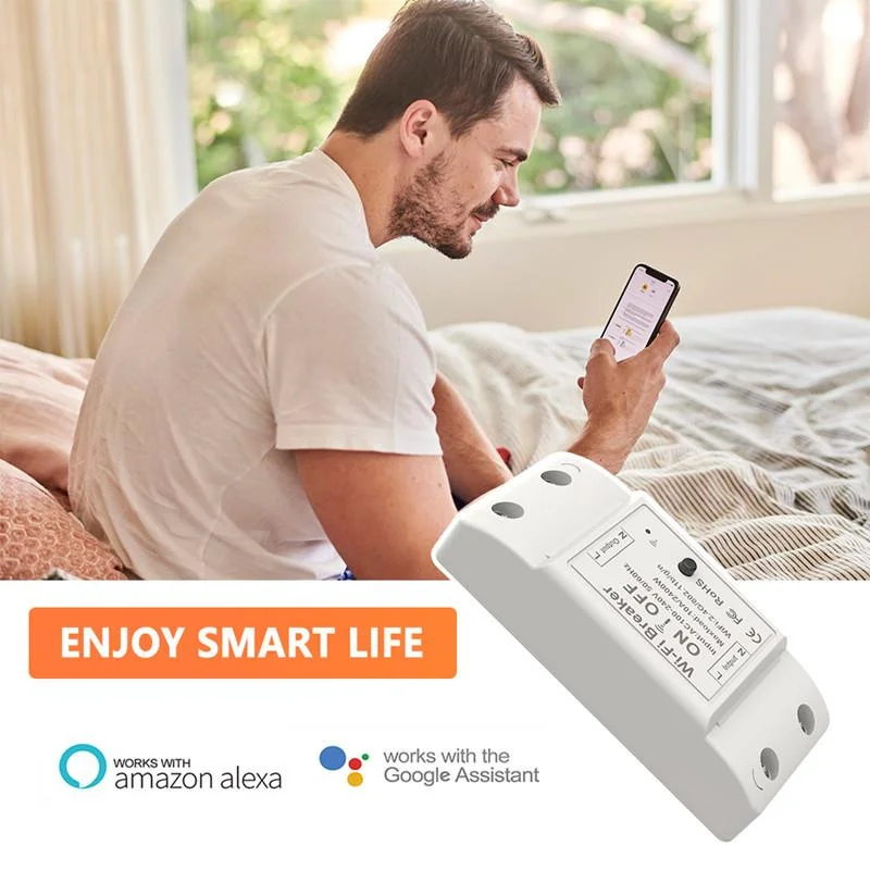 

Tuya Wifi Breaker Switch Smat Wireless Remote Controller DIY Wifi Light Switch Work With Google Alexa Voice Control