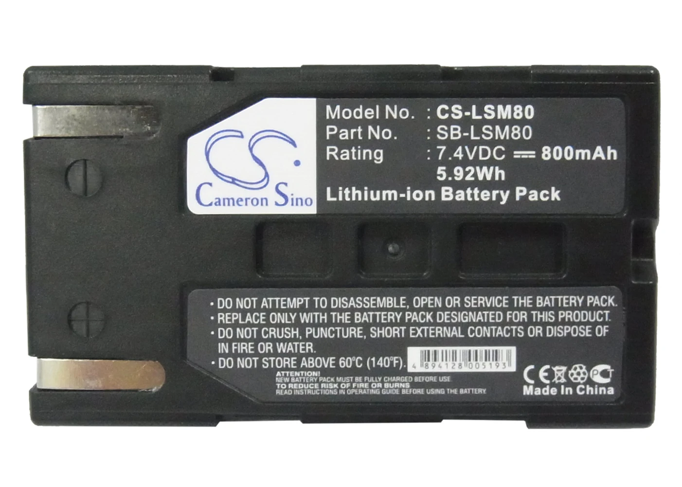 

Cameron Sino 800mA Battery for Samsung VP-D355,VP-D355i,VP-D361,VP-D361i,VP-D361W,VP-D361Wi,VP-D362,VP-D362i,VP-D363