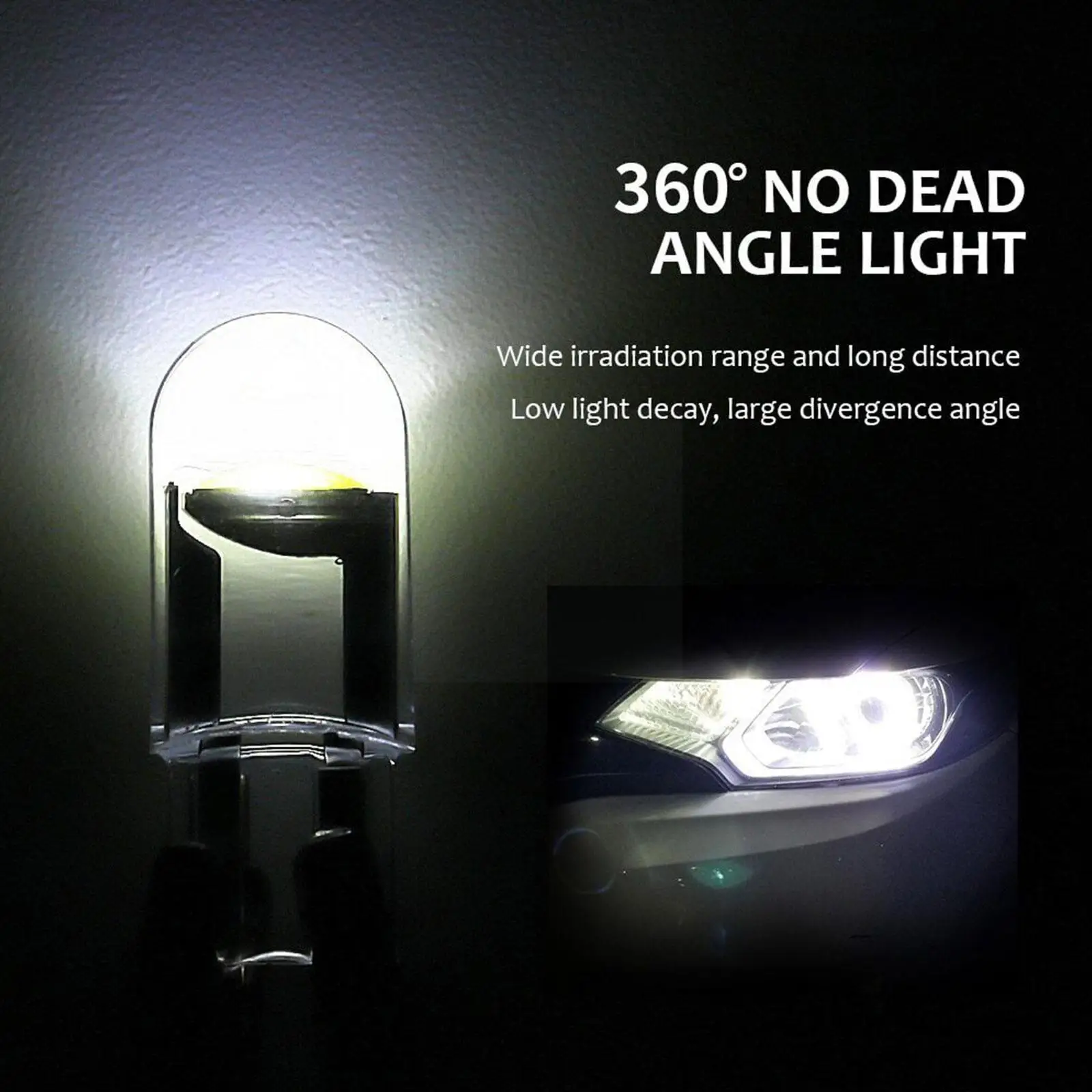 

1pcs New T10 W5w 168 Cob Led Car Wedge Parking Light Bulb License Auto Instrument Signal Lamp Light Plate Door Turn Side Li J9y1