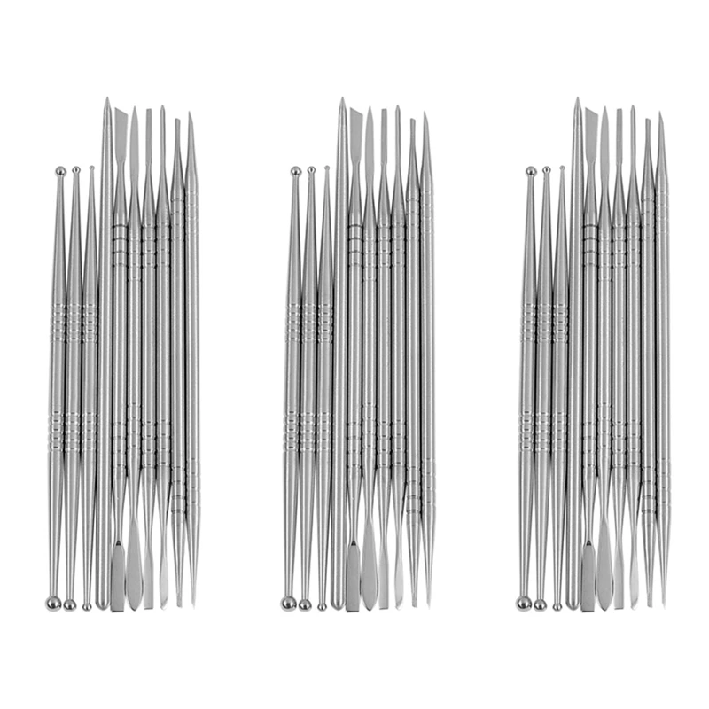 

30Pcs Stainless Steel Clay Sculpture Engrave Tools For Modeling Carving Crafts Ceramic Sculpting Tools