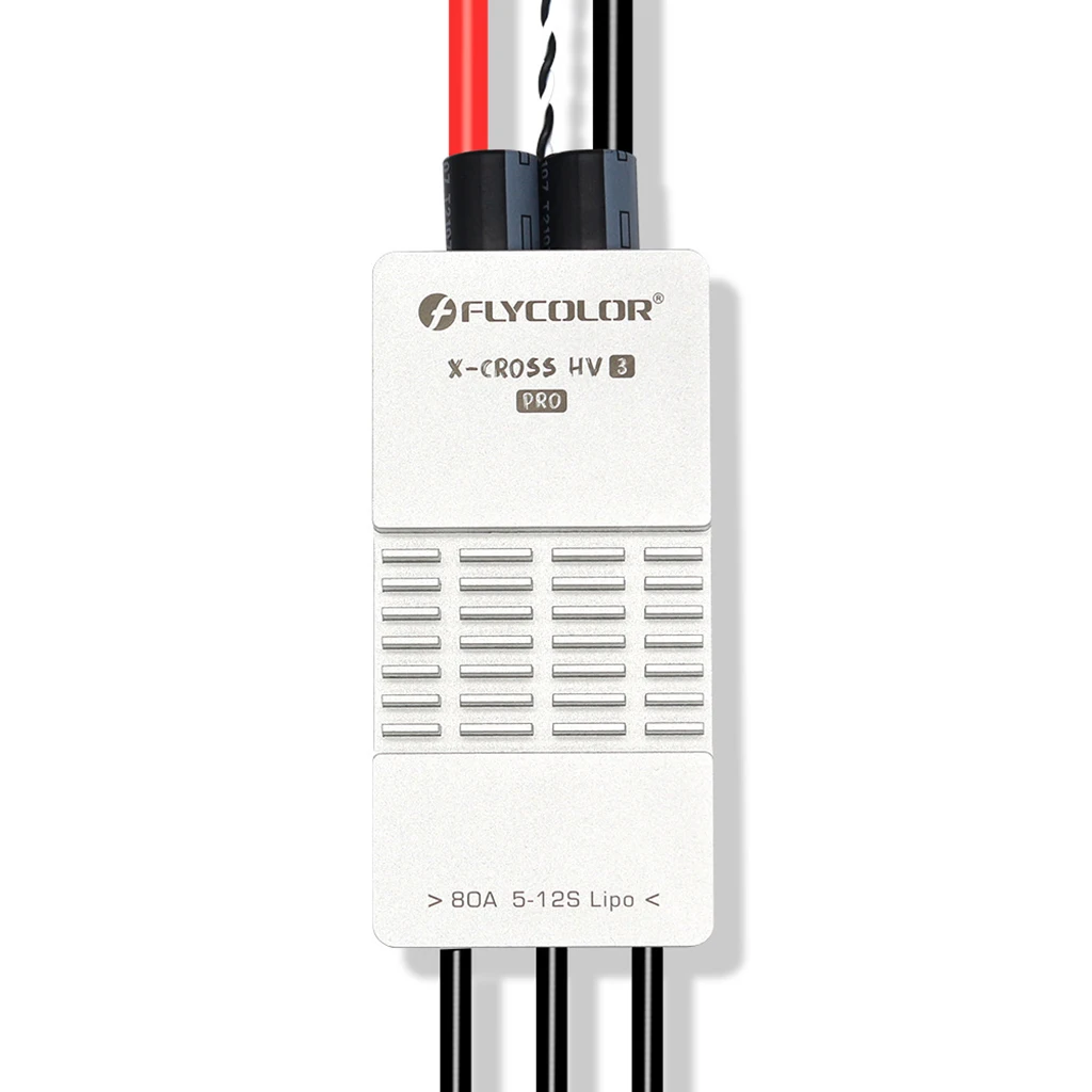 

Flycolor X-CROSS HV3 PRO 80A 200A ESC 5-12S BLHeli-32 Dshot Proshot 64 МГц ARM 32-битный контроллер скорости для дрона RC FPV