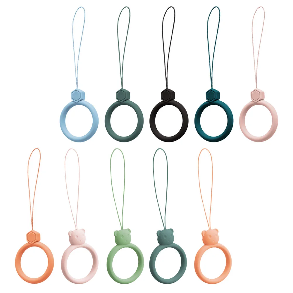 

Lanyard Cell Ring Finger Mobile Silicone Strap Rings Hand Wrist Keychain String Case Holder