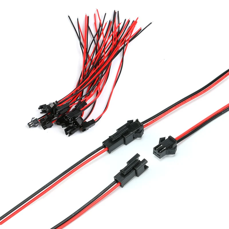 2/10 пар 2 Pin JST SM 2 штырьковый штекер/гнездо 100/150/200 мм для RC BEC батарея вертолет DIY FPV Дрон Квадрокоптер