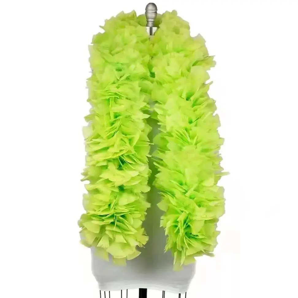 

Разноцветные 200 грамм перья индейки боа, зеленый 2 ярда, большой пушистый шарф, шаль, украшение для свадебной вечеринки
