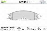 

Десять тормозных колодок для 671044