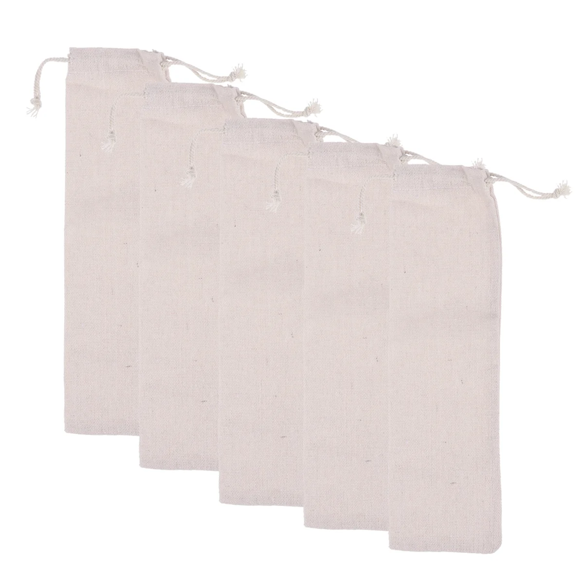 

5 Stainless Steel Bags Bulk Bag For Straws Bag For Fork Spoon