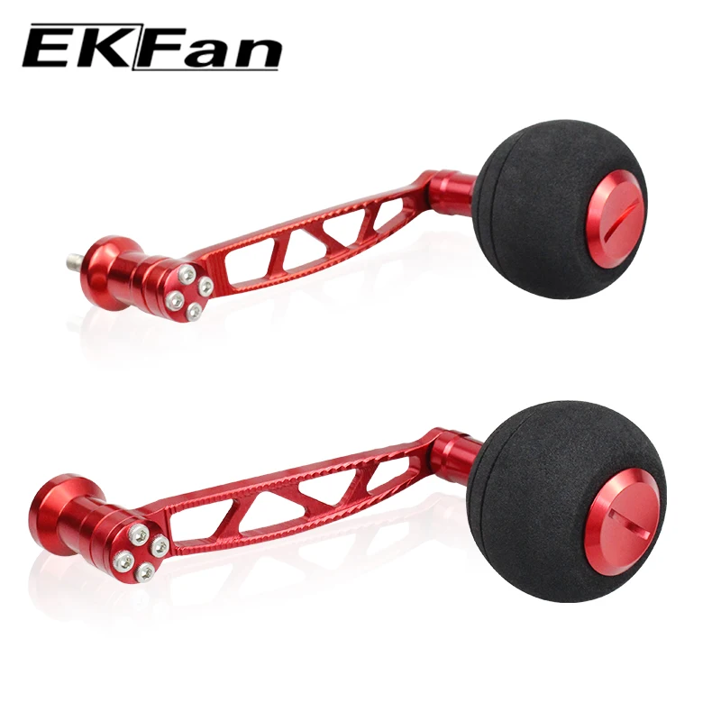 Фото Ekfan CNC 83 мм Procese алюминиевый сплав Материал + eva40 мм ручки для Daiwa Shimano спиннинговая Рыболовная катушка №3