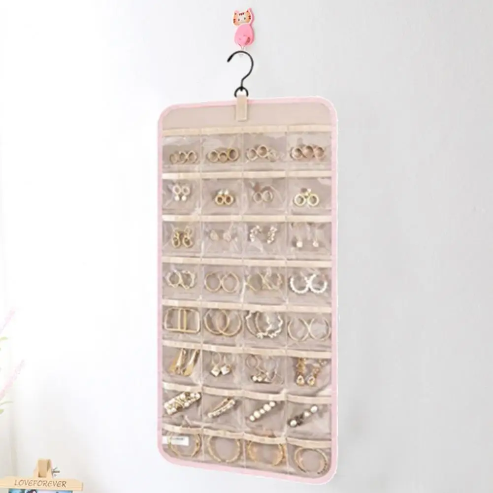 

Jewelry Bag Elastic Strap Jewelry Organizer Double-sided Jewelry Hanging Bag