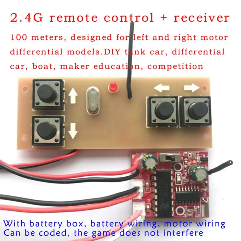

4-channel 2.4G Remote Control Receiver Module Circuit Board For RC Model Car