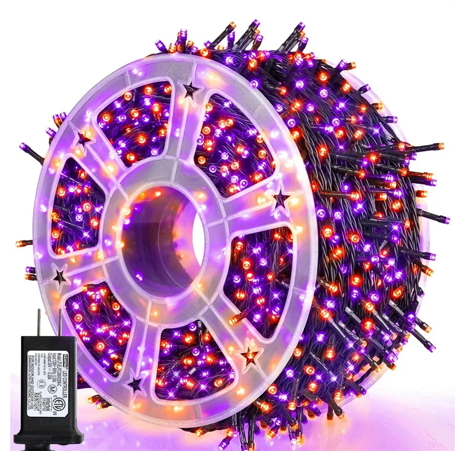 

Thrisdar уличная светодиодная гирлянда Хэллоуин оранжево-фиолетовая