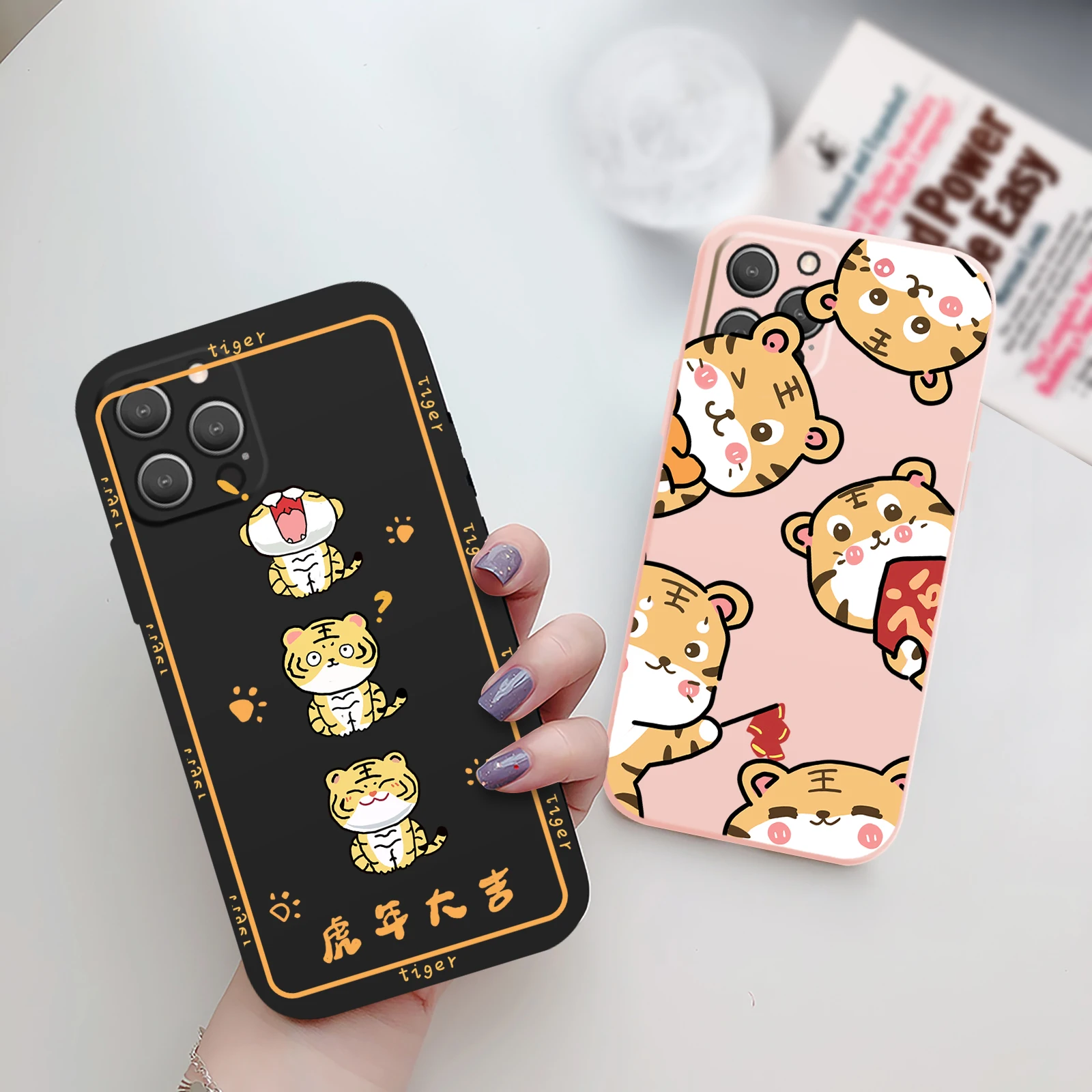 

Cute Tiger Animal Case for IPhone 11 12 13 Pro Max Mini X XR XS Max Soft Cover for IPhone 7 8 Plus SE2020 Lens Protection Fundas