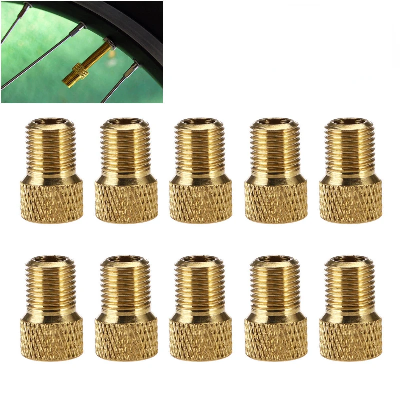 

2/4/10PCS Bike Tire Valve Adapter Convert Nozzle Copper Inflation Adaptor Pump Bicycle Accessories Valve Adapter