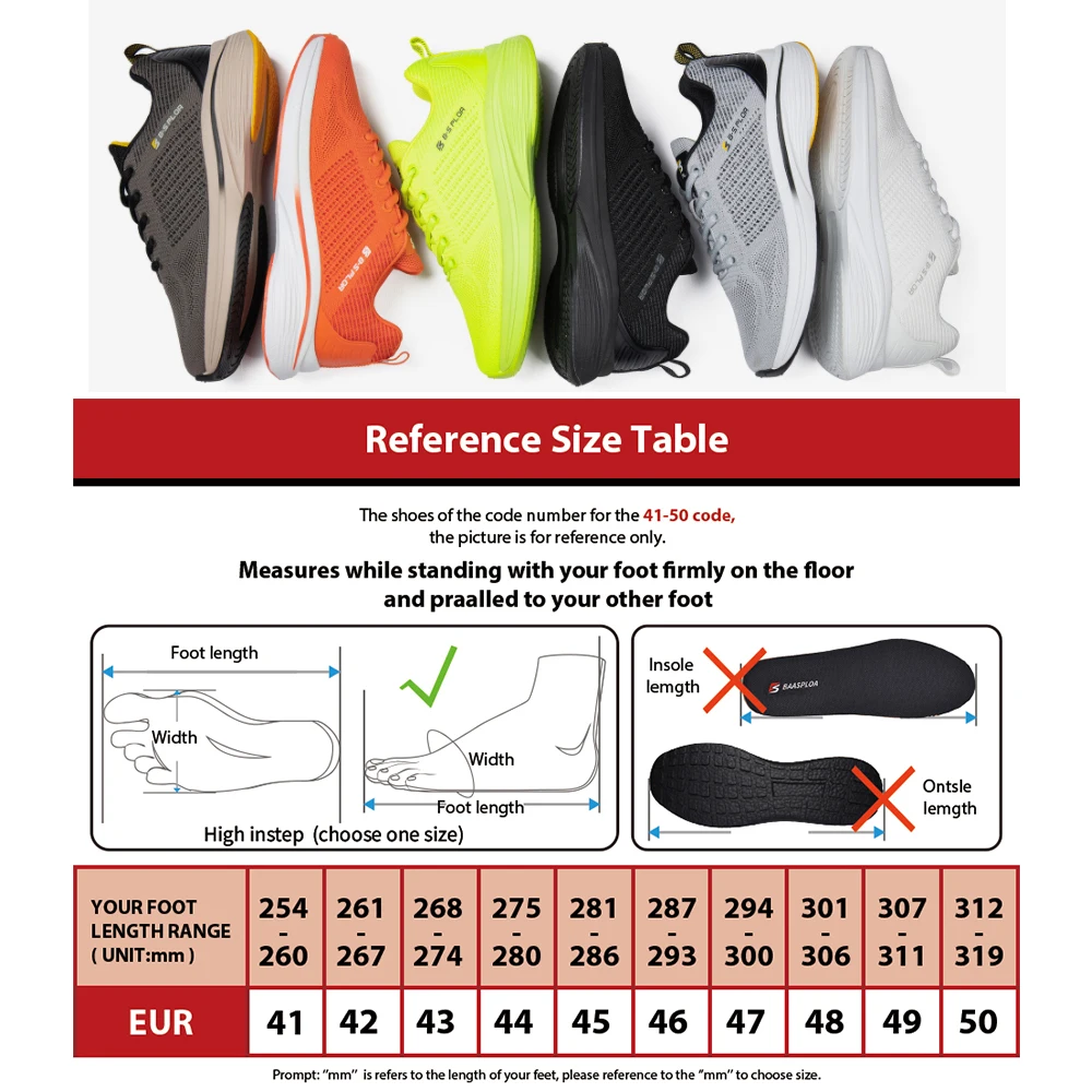 Новинка 2023 Baasploa мужские кроссовки для бега брендовые Дизайнерские Дышащее