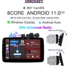 Универсальный автомобильный радиоприемник Carplay, 10,1 дюйма, IPS, Android 11, 2 Din, навигация, GPS, мультимедийный плеер, Авторадио, 6G + 128G, стерео, Wi-Fi, авто, 2din