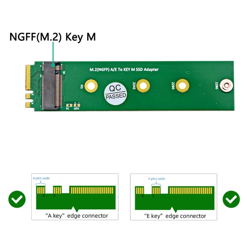 Карта адаптера M.2 NVME Поддержка расширения KEY-M для SSD 2242 2260 2280