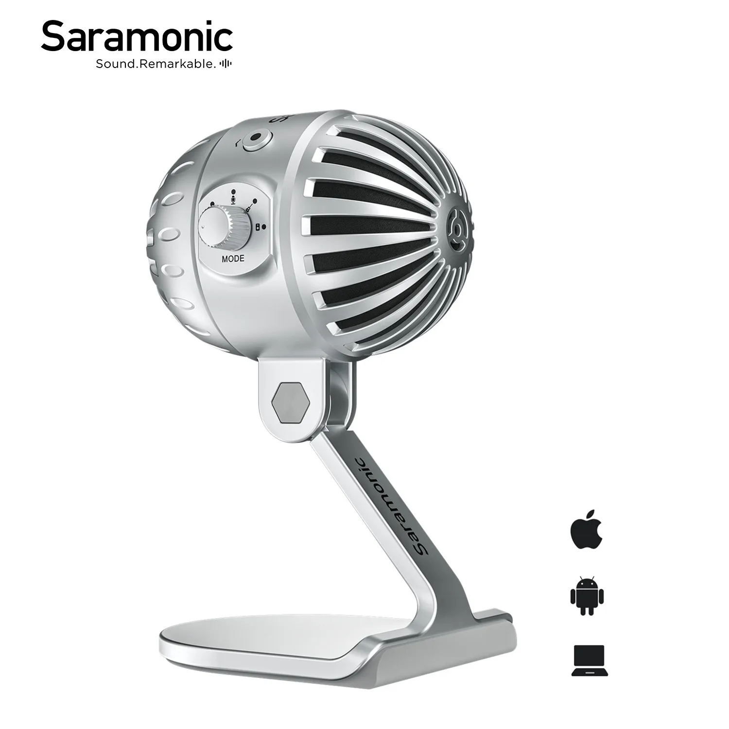 Saramonic SmartMic MTV550 кардиоидный настольный USB-микрофон монитор для домашней записи живой трансляции
