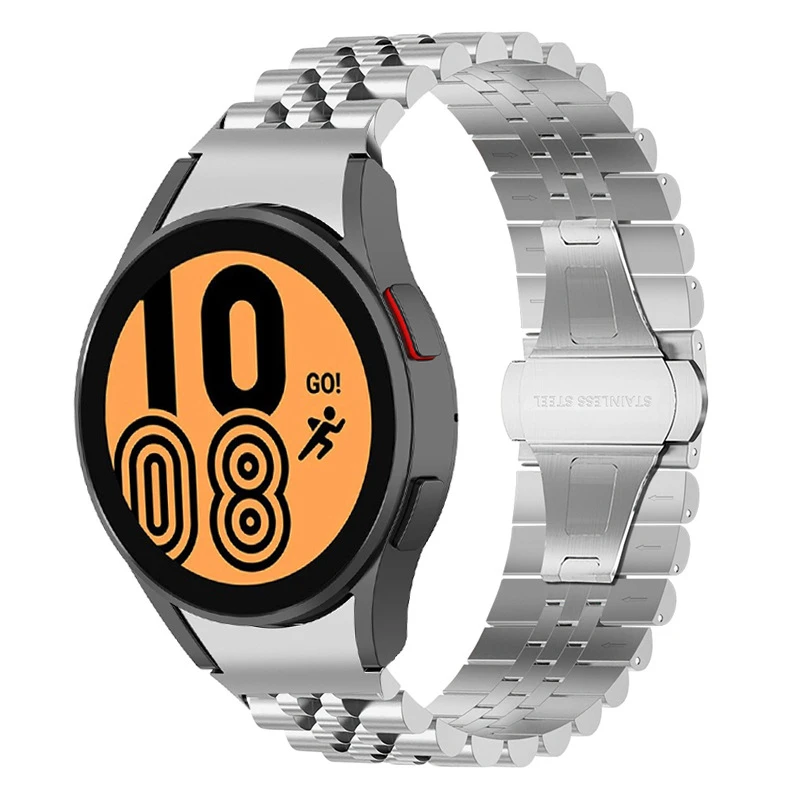 

No Gaps Metal Strap for Galaxy Watch 4 44mm 40mm Solid Stainless Steel Bracelet for Samsung Galaxy Watch 4 Classic 42mm 46mm