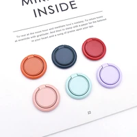 za07 new ring mobile phone holder macaron solid color ring bracket alloy phone fastened ring 360 rotating desktop stand