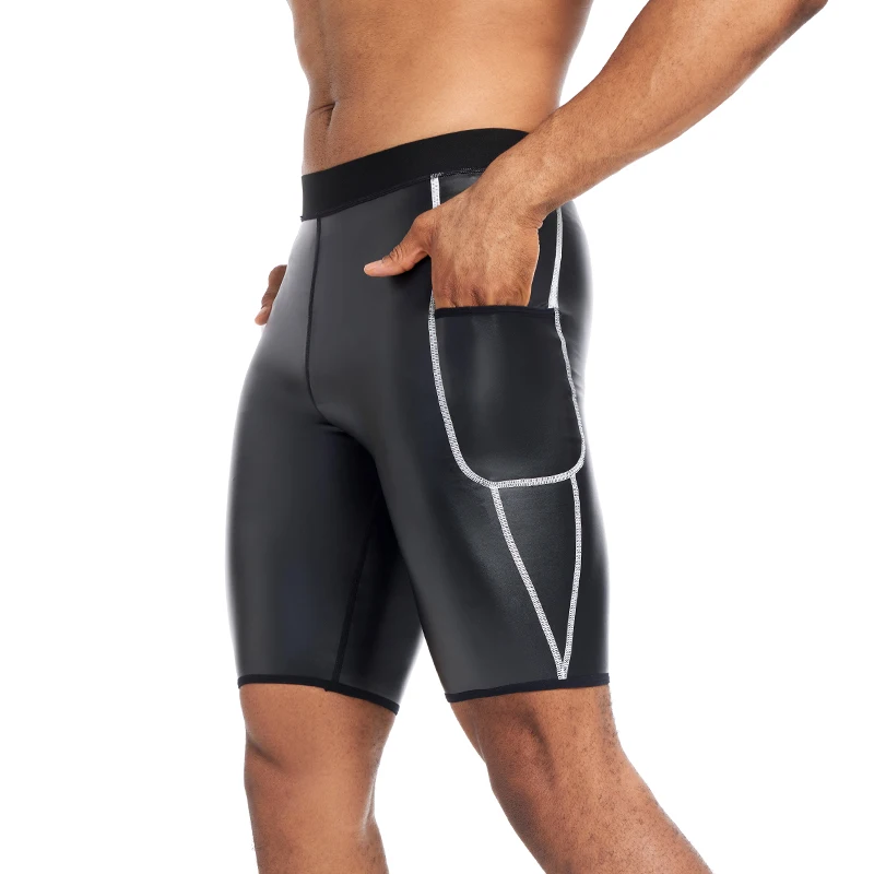 Мужские кожаные шорты мужские Модные однотонные повседневные из искусственной