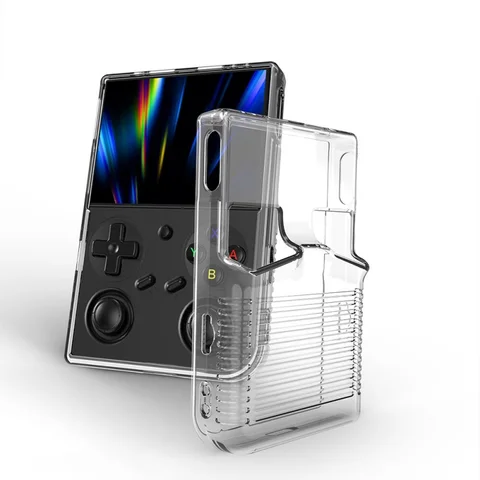 Прозрачный мягкий чехол из ТПУ для ANBERNIC RG 35XX PRO с веревкой против потери, портативный противоударный чехол для RG35XX Pro, аксессуары