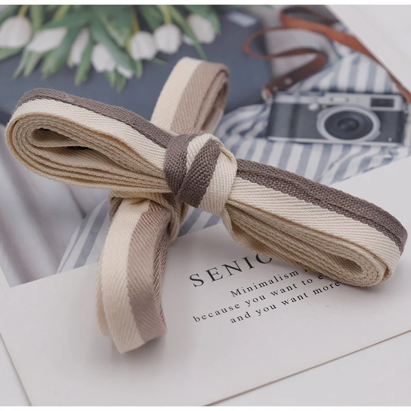 60-180cm Gentle Double Colors Shoelaces Beige Brown 1.2CM  Flat Shape Shoelaces Suit For Straw Cap For Designer Shoes AF1 BEE