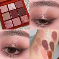 9 color shine pearly eye shadow palette fashion nude matte silky luster waterproof longlasting shine charming natural eye makeup
